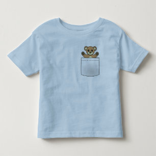 Bebé Oso de peluche lindo del bolsillo - camiseta