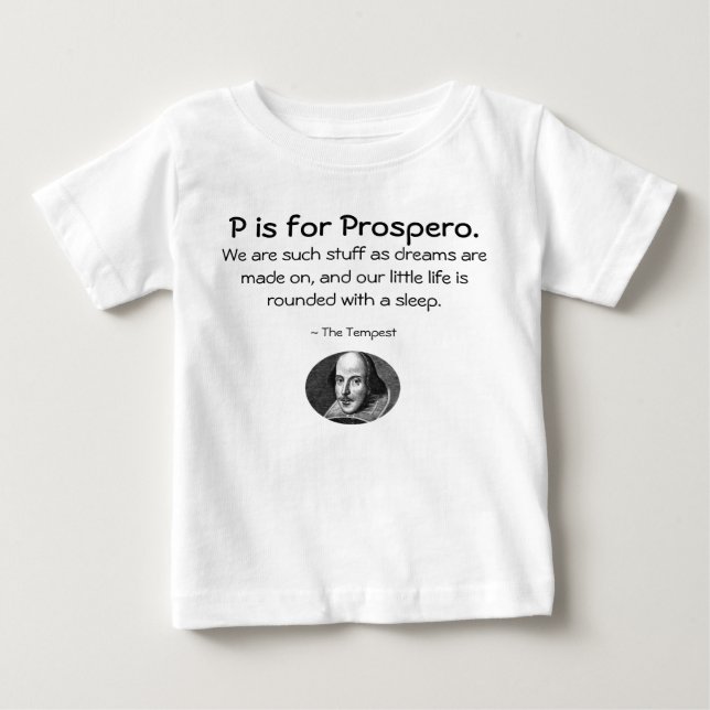 Bebé P es para Prospero ・ Una pequeña camiseta de Shake (Anverso)