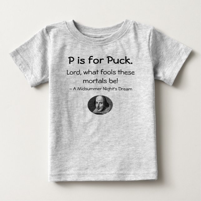 Bebé P es para Puck ・ Una pequeña camiseta de Shakespea (Anverso)