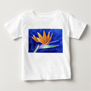 Bebé Pájaro del paraíso Flor pintando camiseta de arte