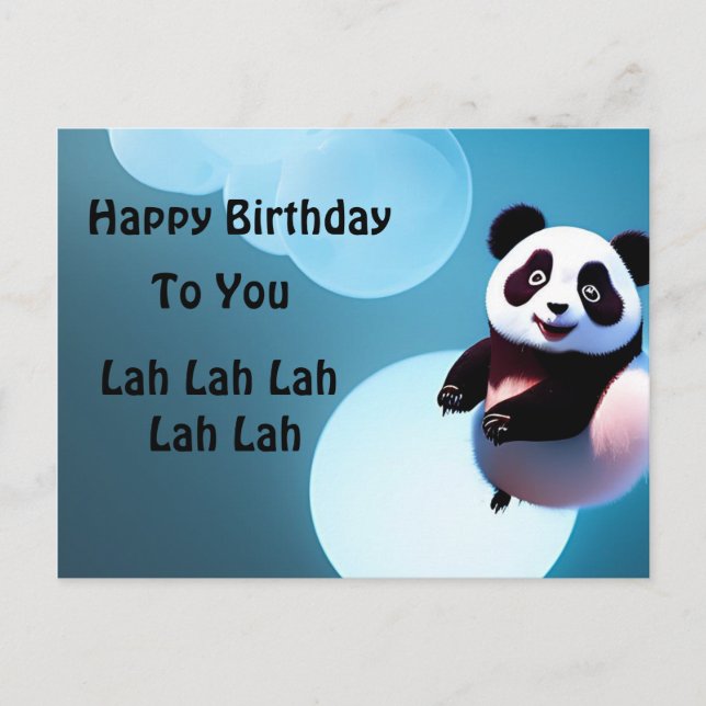 Bebé Panda Bubbles, postal (Anverso)