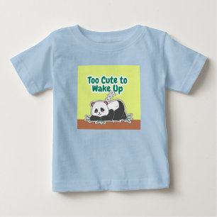 Bebé Panda de dibujos animados con camiseta azul para n