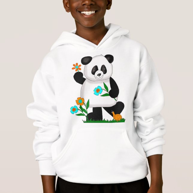 Bebé Panda Niños Con Flores 2 (Anverso)