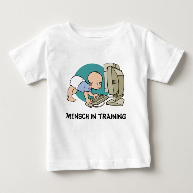 Bebé para entrenamiento de la camiseta yiddish o (Anverso)
