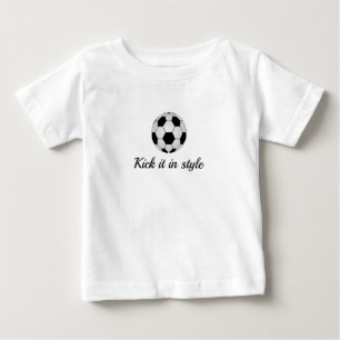 Bebé Patéalo con una camiseta de estilo Fútbol de Nueva