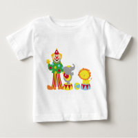 Payaso de circo del dibujo animado y camiseta de