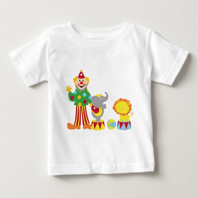 Bebé Payaso de circo del dibujo animado y camiseta de (Anverso)
