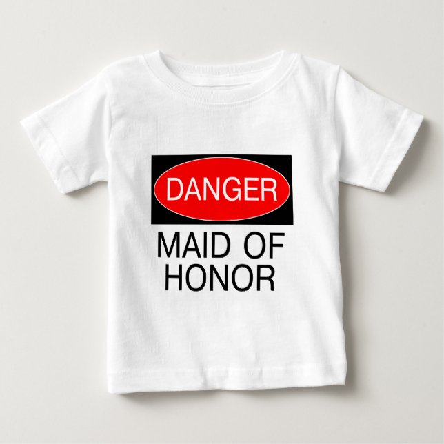 Bebé Peligro - Camiseta divertida de dama de honor para (Anverso)