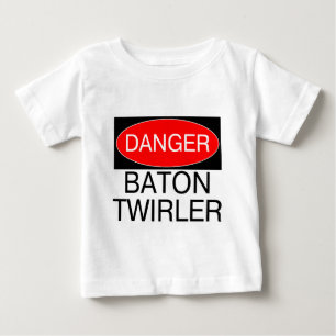 Bebé Peligro - Camiseta divertida de giros de Baton - T