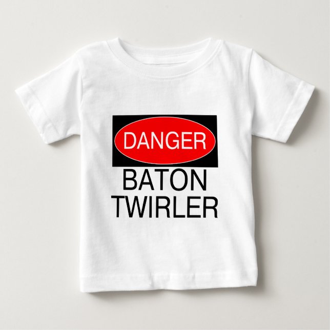 Bebé Peligro - Camiseta divertida de giros de Baton - T (Anverso)