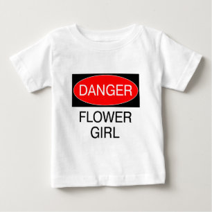 Bebé Peligro - Camiseta Divertida de Muchacha de Flores