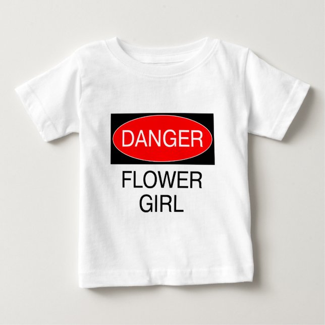 Bebé Peligro - Camiseta Divertida de Muchacha de Flores (Anverso)
