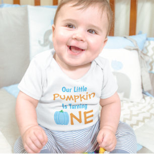 Bebé Pequeña Calabaza Primera Camiseta de cumpleaños