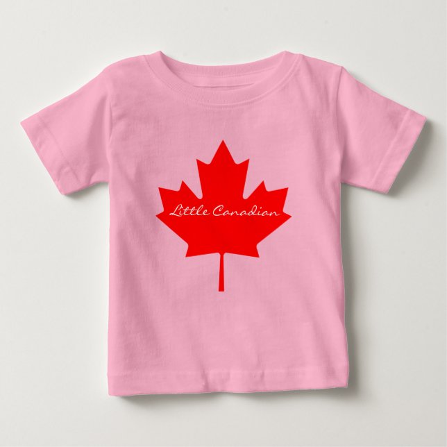 Bebé Pequeña camiseta canadiense de arce rojo (Anverso)