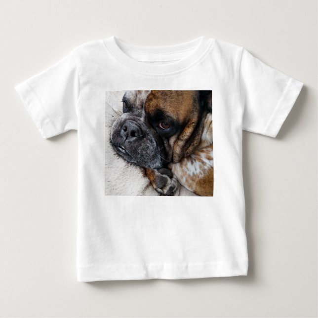 Bebé Pequeña camiseta con foto de Bulldog victoriano (Anverso)