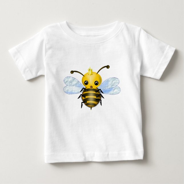 Bebé Pequeña camiseta de abeja reina - Pintura (Anverso)