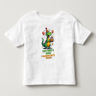 Bebé Pequeña camiseta de cumpleaños de dinosaurio para 
