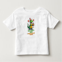 Pequeña camiseta de cumpleaños de dinosaurio para 