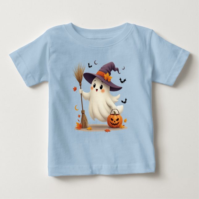 Bebé Pequeña camiseta de Halloween (Anverso)