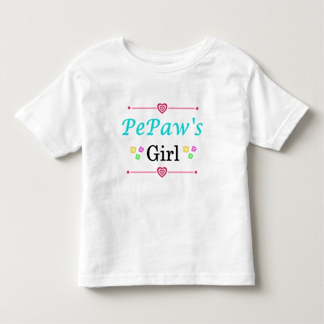 Bebé Pequeña camiseta del Chica de PePaw (Anverso)
