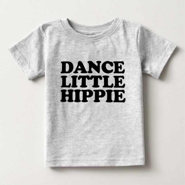 Bebé Pequeña camiseta del Hippie de la danza (Anverso)