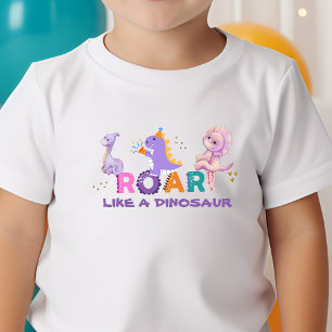 Bebé Pequeña camiseta del niño pequeño de los dinosauri