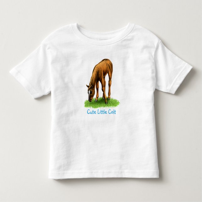 Bebé Pequeña camiseta para niños de caballos de Colt Fo (Anverso)