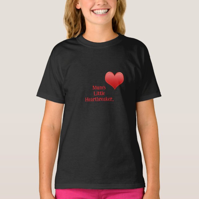 Bebé Pequeña camiseta que rompe el corazón de mamá (Anverso)