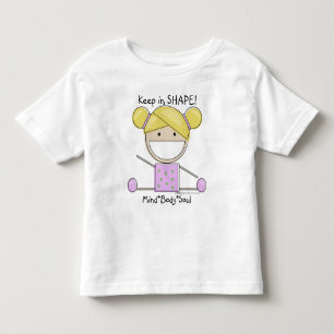 Bebé Pequeña Chica de gimnasta con camiseta arriba