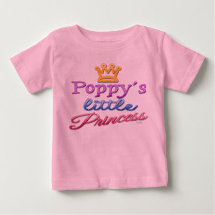 Bebé Pequeña princesa de adormidera, pequeña camiseta