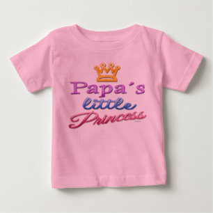 Bebé Pequeña princesa de papá, bebé, camiseta
