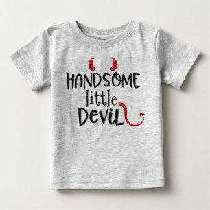 Bebé Pequeña y guapa camiseta de Halloween para el diab
