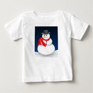 Bebé Pequeña y pequeña camiseta de un niño de nieve