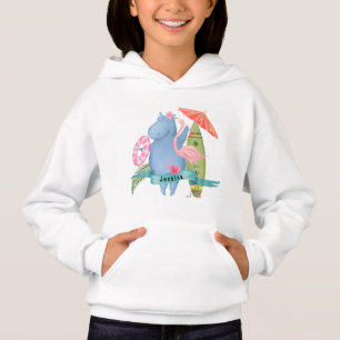 Bebé pequeño Hippo con nombre personalizado Flamin
