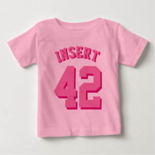 Bebé pequeño rosa   Deportes Jersey
