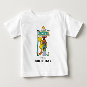 Bebé Personajes de Sesame Street y camiseta de cumpleañ