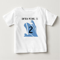 Personalizable del capitán del barco camiseta de c