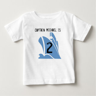Bebé Personalizable del capitán del barco camiseta de c