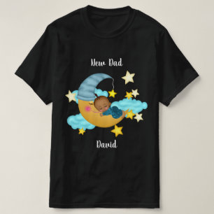 Bebé personalizado en una camiseta de arte lunar
