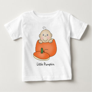 Bebé Personalizado poca camiseta de la calabaza