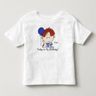 Bebé Personalizado Redhead Boy con camiseta de cumpleañ