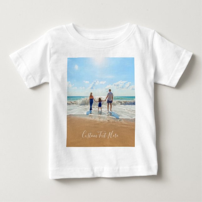 Bebé Personalizado tu regalo de camiseta fotográfica co (Anverso)