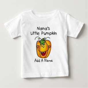 Bebé Poca camiseta de la calabaza de Nana personalizada