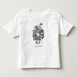Bebé Poppies Doodle En Camiseta De Tinta Y Acuarela
