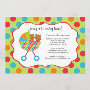 Bebé portador gemelo invitación Baby Shower