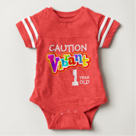 Bebé Precaución vibrante camiseta de un niño pequeño de