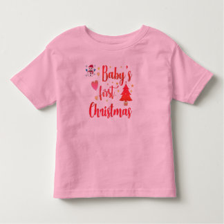 bebé primer camiseta de Navidad