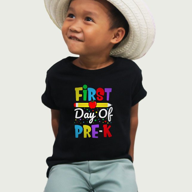 Bebé Primer día de la camiseta preescolar infantil (Subido por el creador)