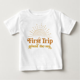 Bebé Primer viaje alrededor de la camiseta del primer c