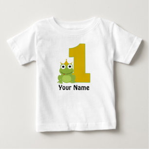 Bebé Primera camiseta BIrthday de rana personalizada